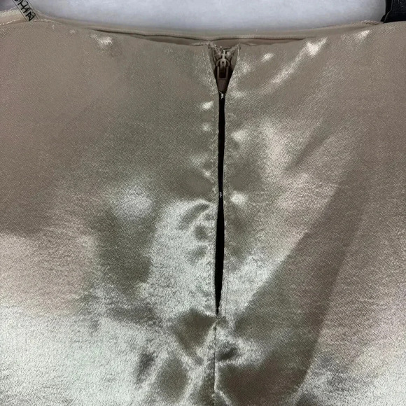 NWT SACHIN & BABI Anthropologie Stella Strapless Satin Gold Gown Coastal Size 6 - Picture 5 of 8